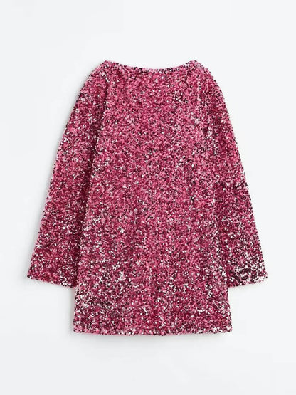 Night-Sky Sequin Bustier Mini Dress