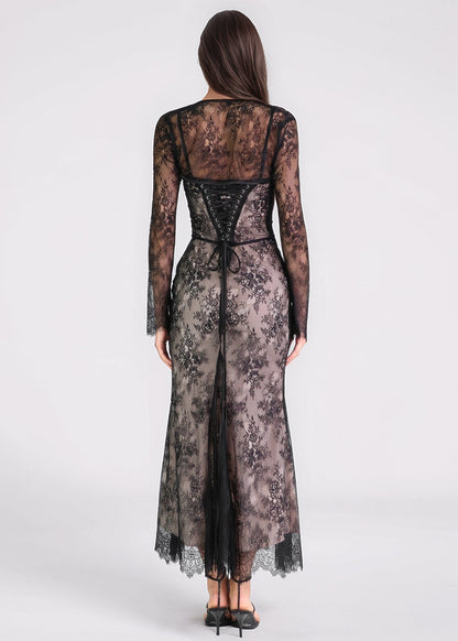 AUREA  long  lace dress with