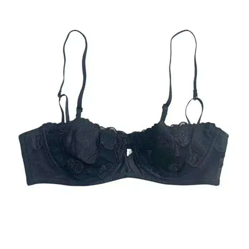| Embroidered balconette bra