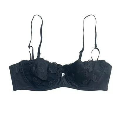 | Embroidered balconette bra