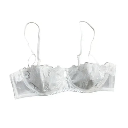 | Embroidered balconette bra