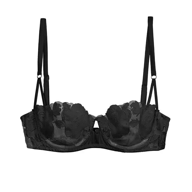 | Embroidered balconette bra