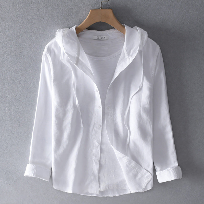 | Striped Hooded Shirt