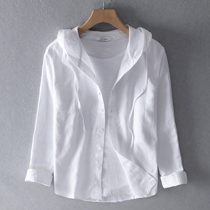 | Striped Hooded Shirt