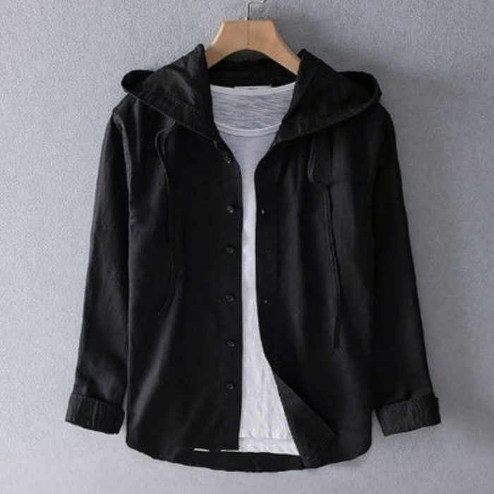 | Striped Hooded Shirt