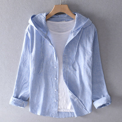 | Striped Hooded Shirt