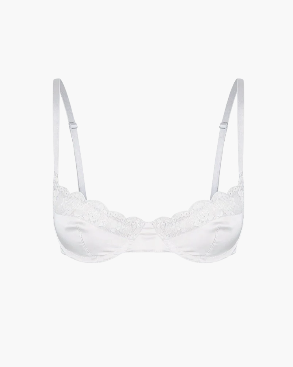 | Satin balconette bra