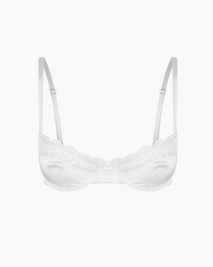 | Satin balconette bra