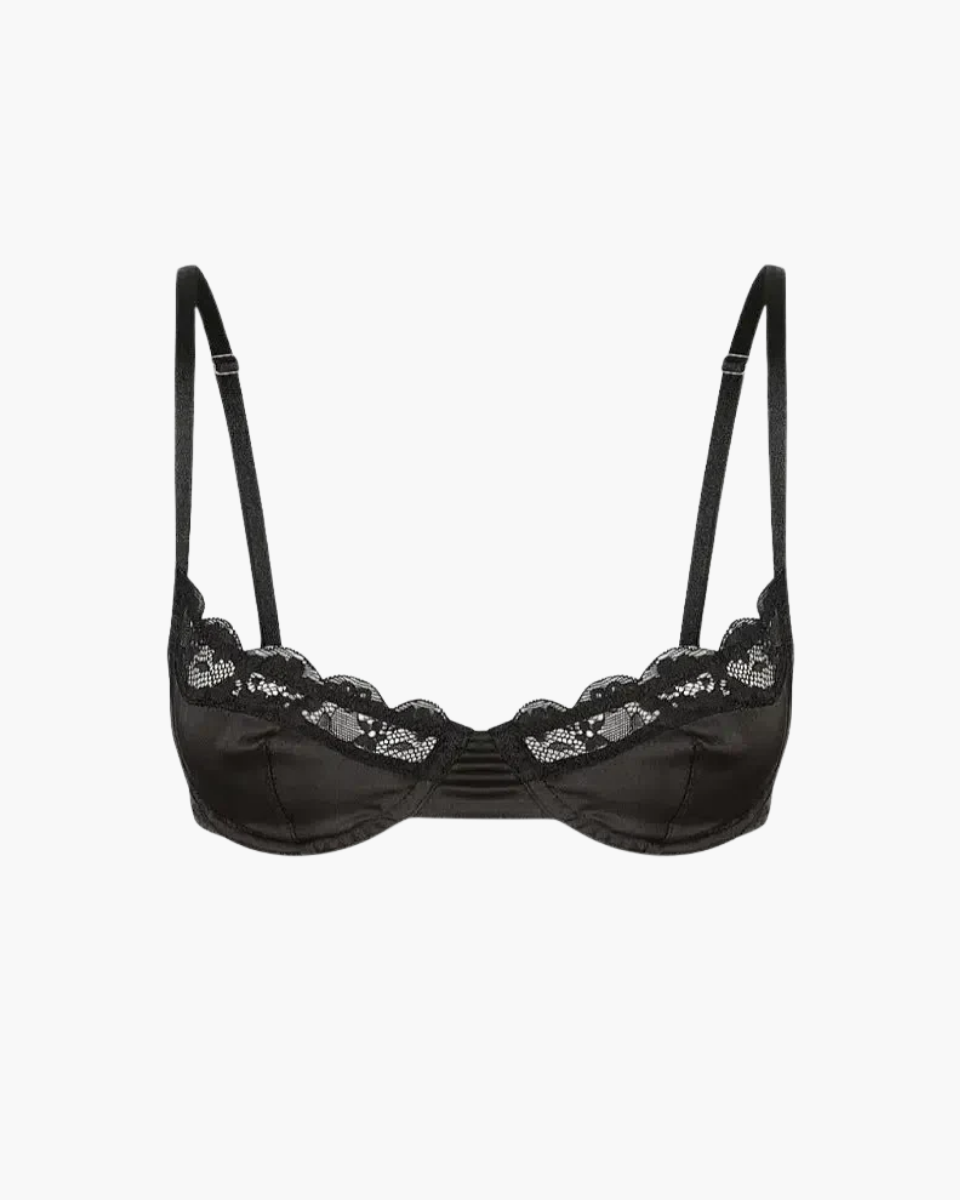 | Satin balconette bra