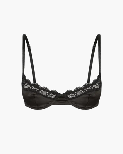 | Satin balconette bra