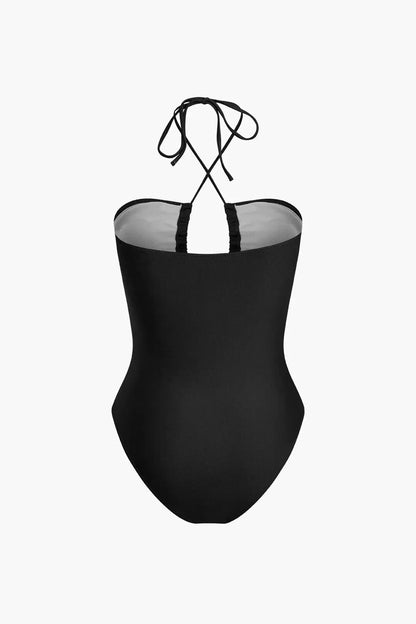 | Ruched one-piece swimsuit, chic fit