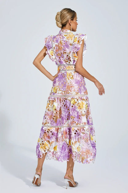 | Embroidered Midi Dress