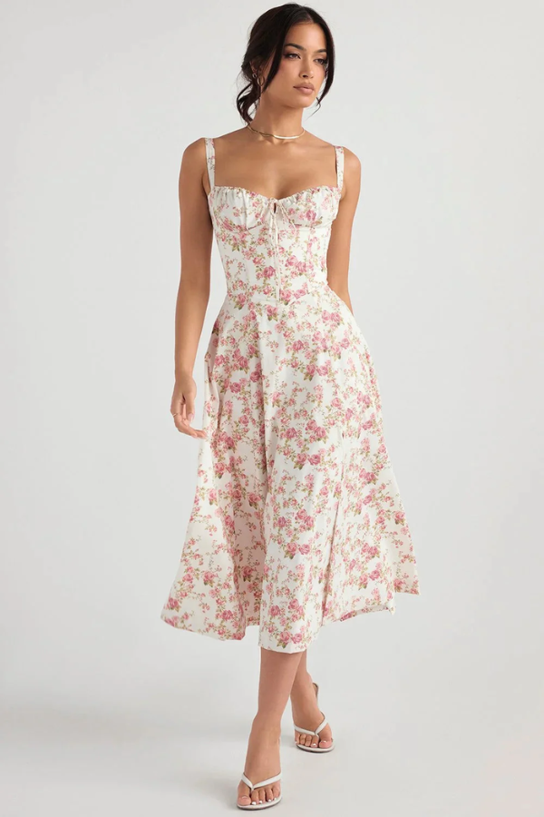 | Floral midi dress