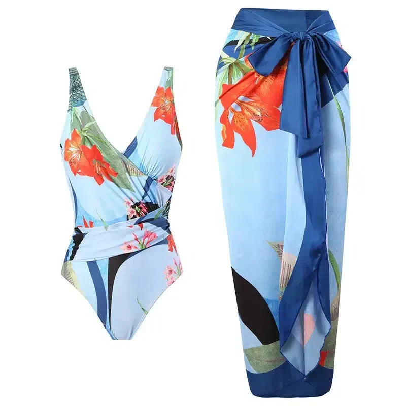 | Wrap-style design swimsuit set