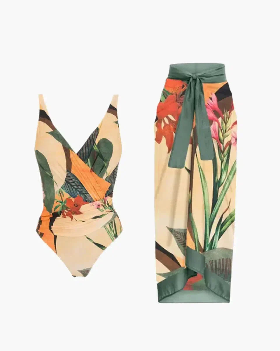 | Wrap-style design swimsuit set