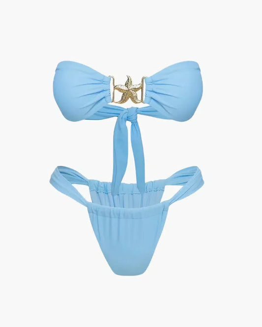 | Hardware-detail bikini set with starfish embellishment
