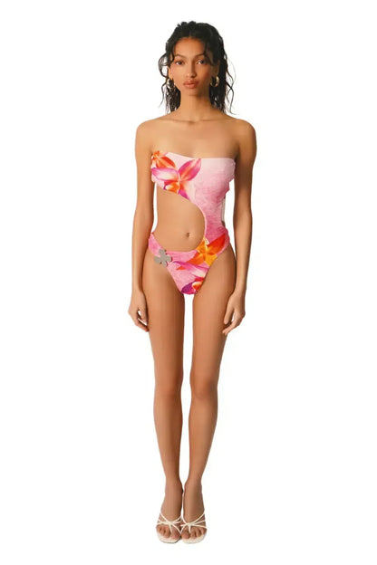 | Cut-out details one-piece swimsuit