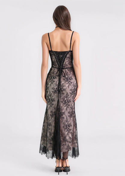 AUREA  long  lace dress with