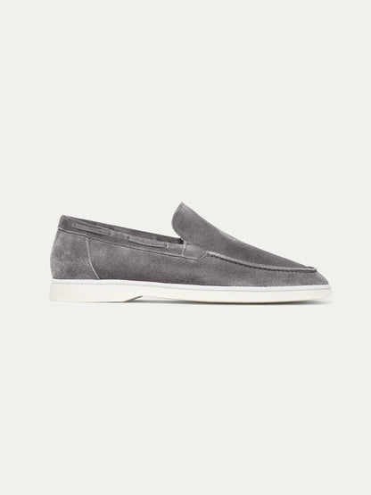 Maison Suede Loafers | Grey Slip-On Summer Shoes