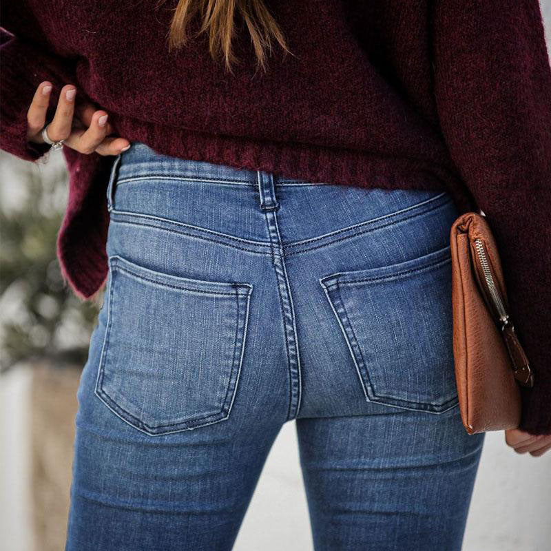 Julia Fashion - Flared trousers Women's Stretchy High Waist Jeans