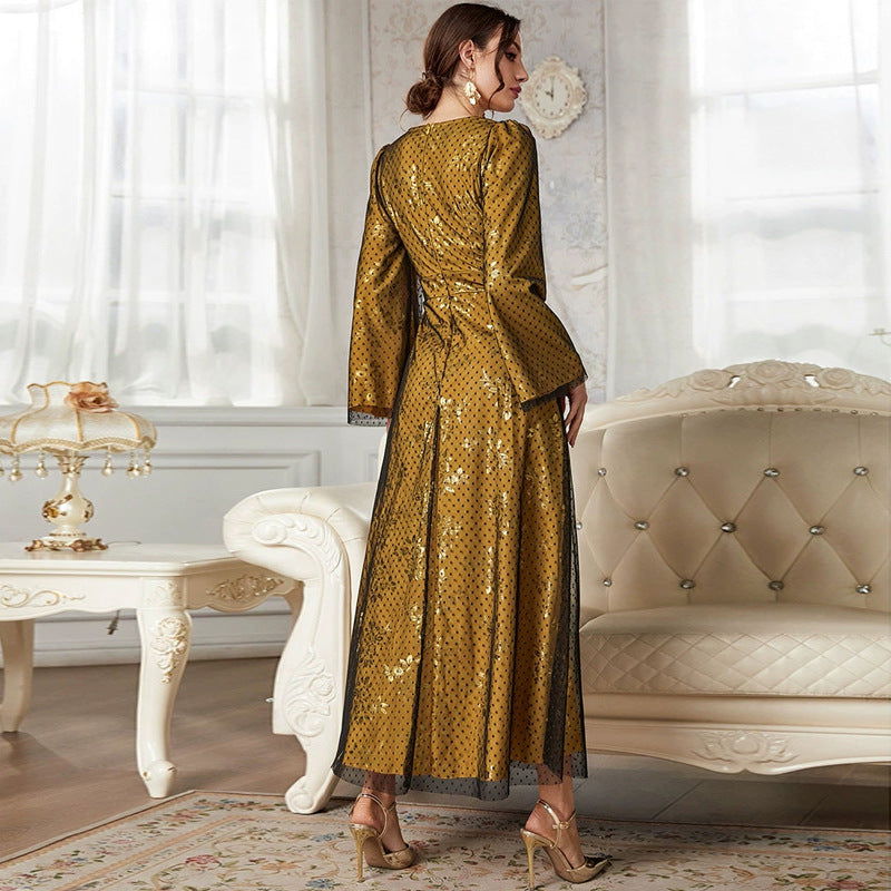 Mesh Dress Dubai Muslim Muslim Wear