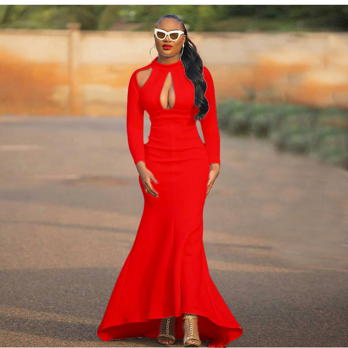 High Waist Fishtail Dress African Dress