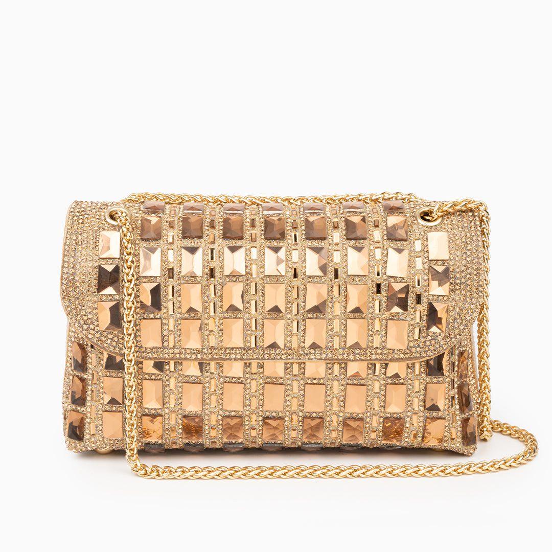 Ayesha Clutch Bag with Gemstones