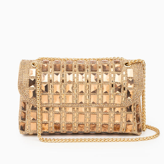 Ayesha Clutch Bag with Gemstones