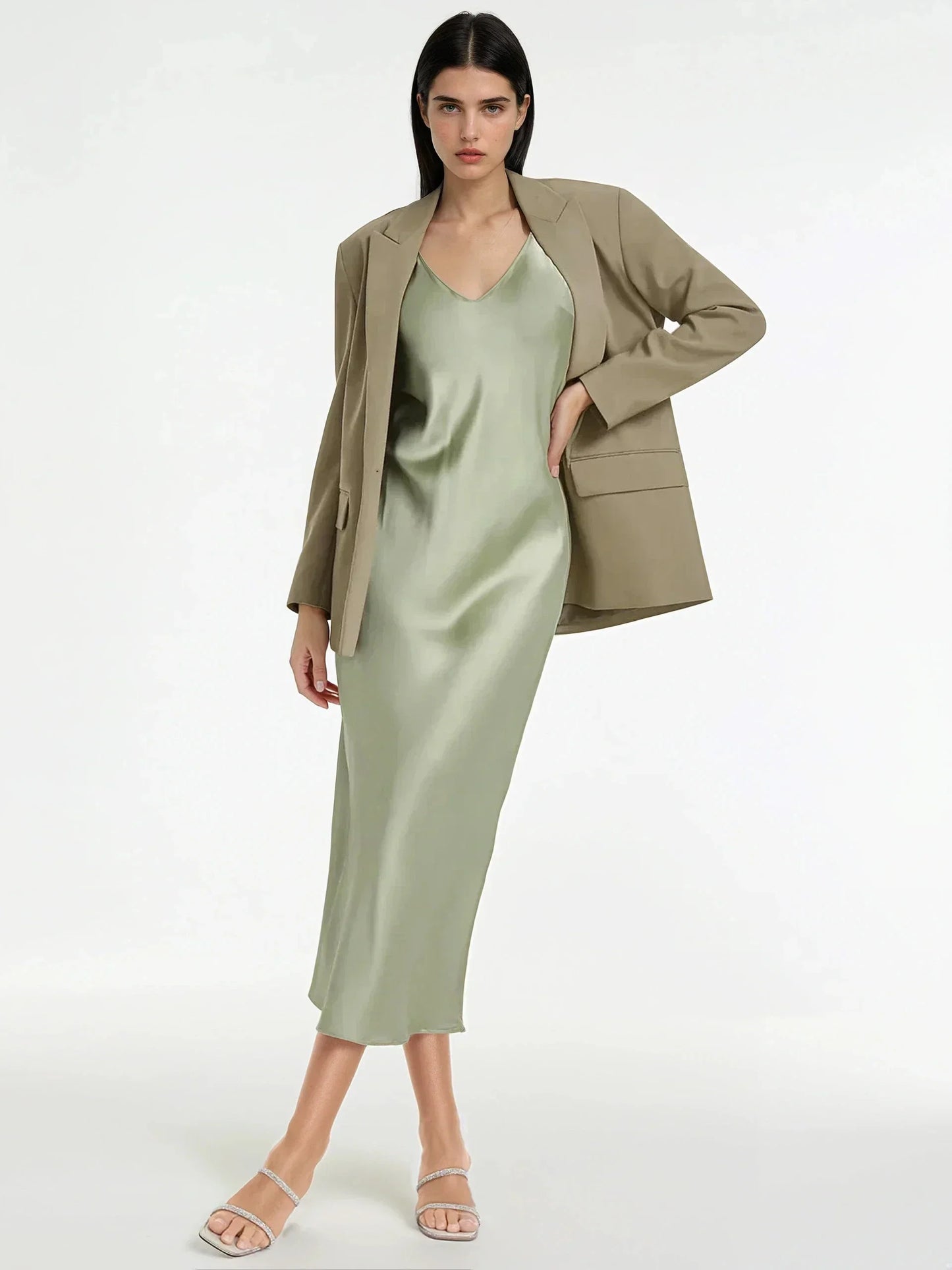 Double Breasted Peak Lapel Blazer