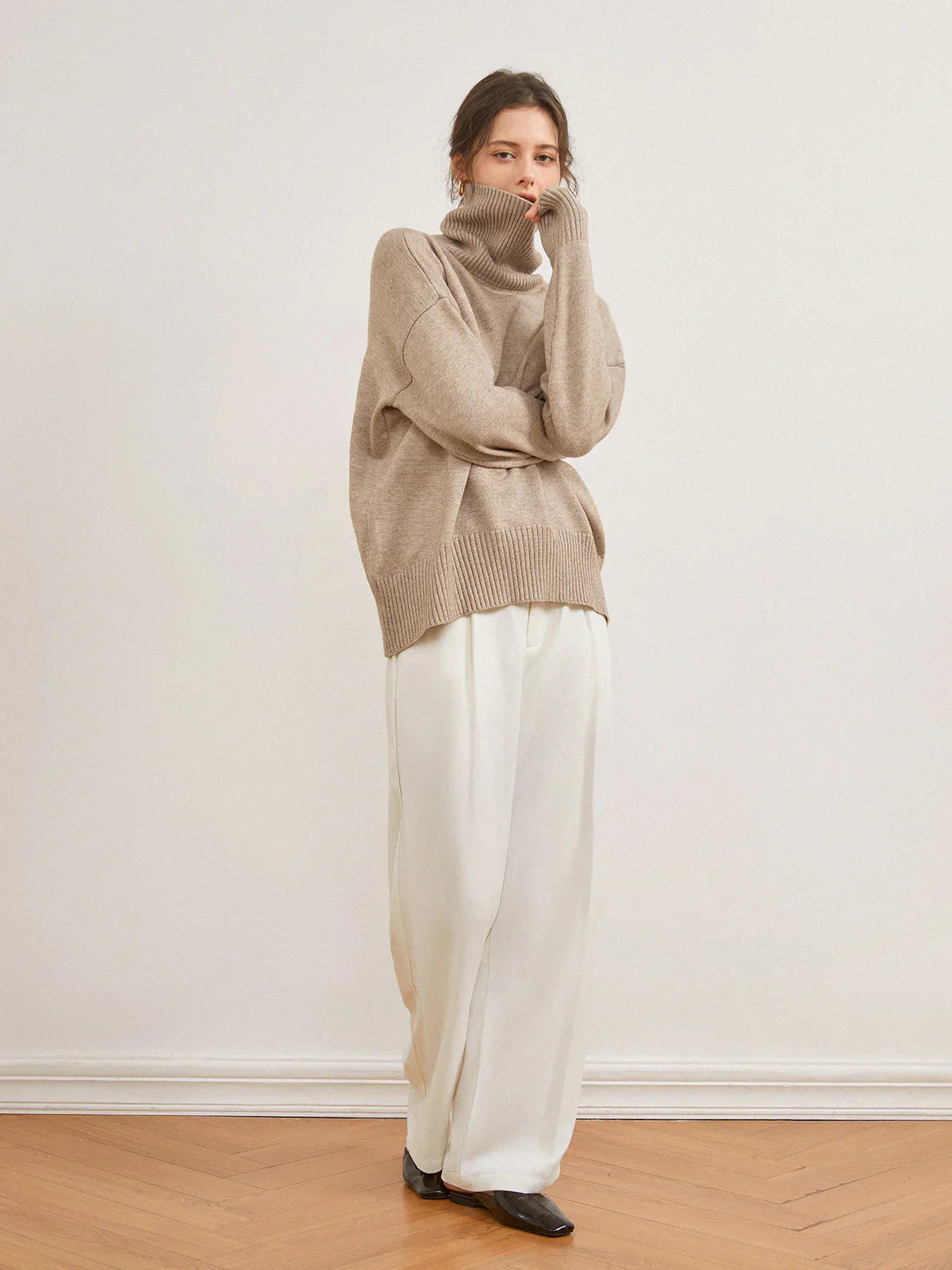 Maison Knitted Turtleneck Sweater | Winter