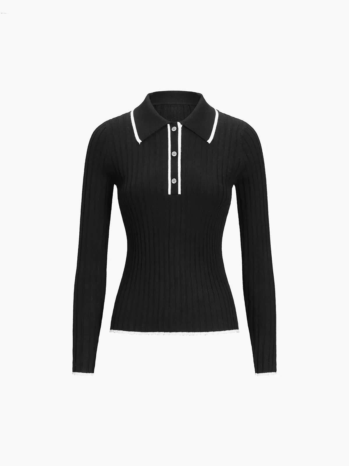 Oldmoney Aesthetics Polo Knit Top