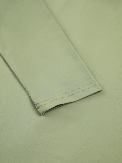 Long Sleeve Fitted Top – Crew Neck