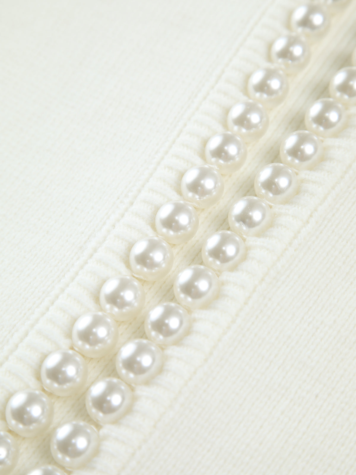 Pearl Trim  Knit Cardigan