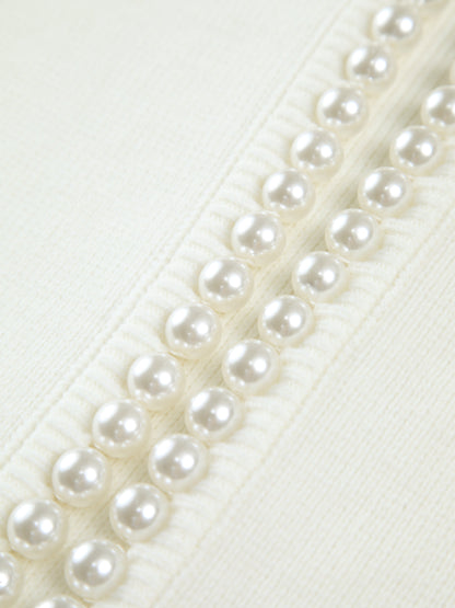Pearl Trim  Knit Cardigan