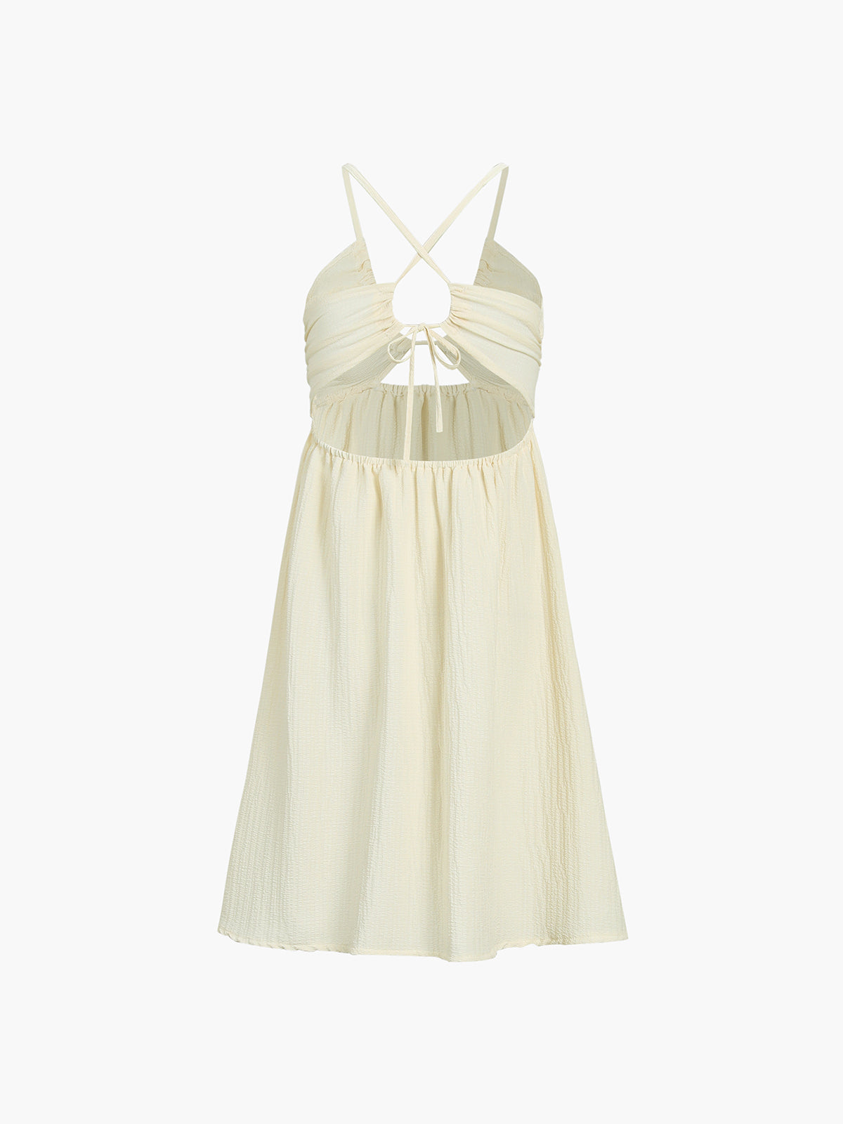 Backless  Cross Split Midi Dress