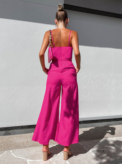 Cotton Twist Detail Jumpsuit