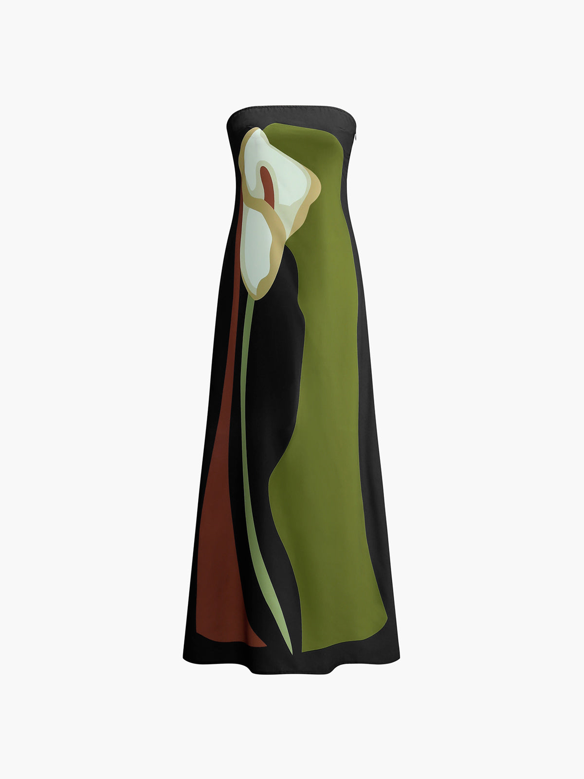 Abstract Floral Midi Dress