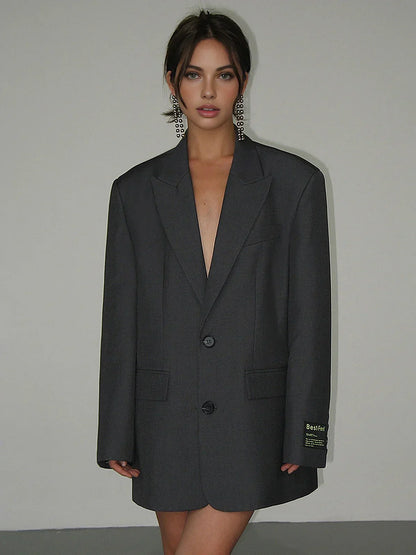 Everyday Elegance Lapel Button Pockets Blazer