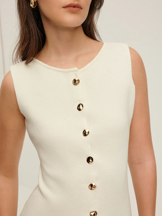 Atelier Knit Vest | Button Front | Split Hem