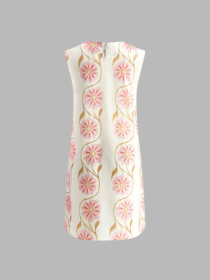 Romantic Print Short Dress