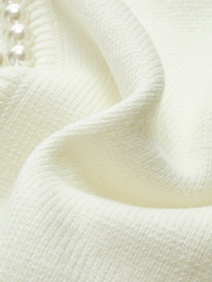 Pearl Trim  Knit Cardigan