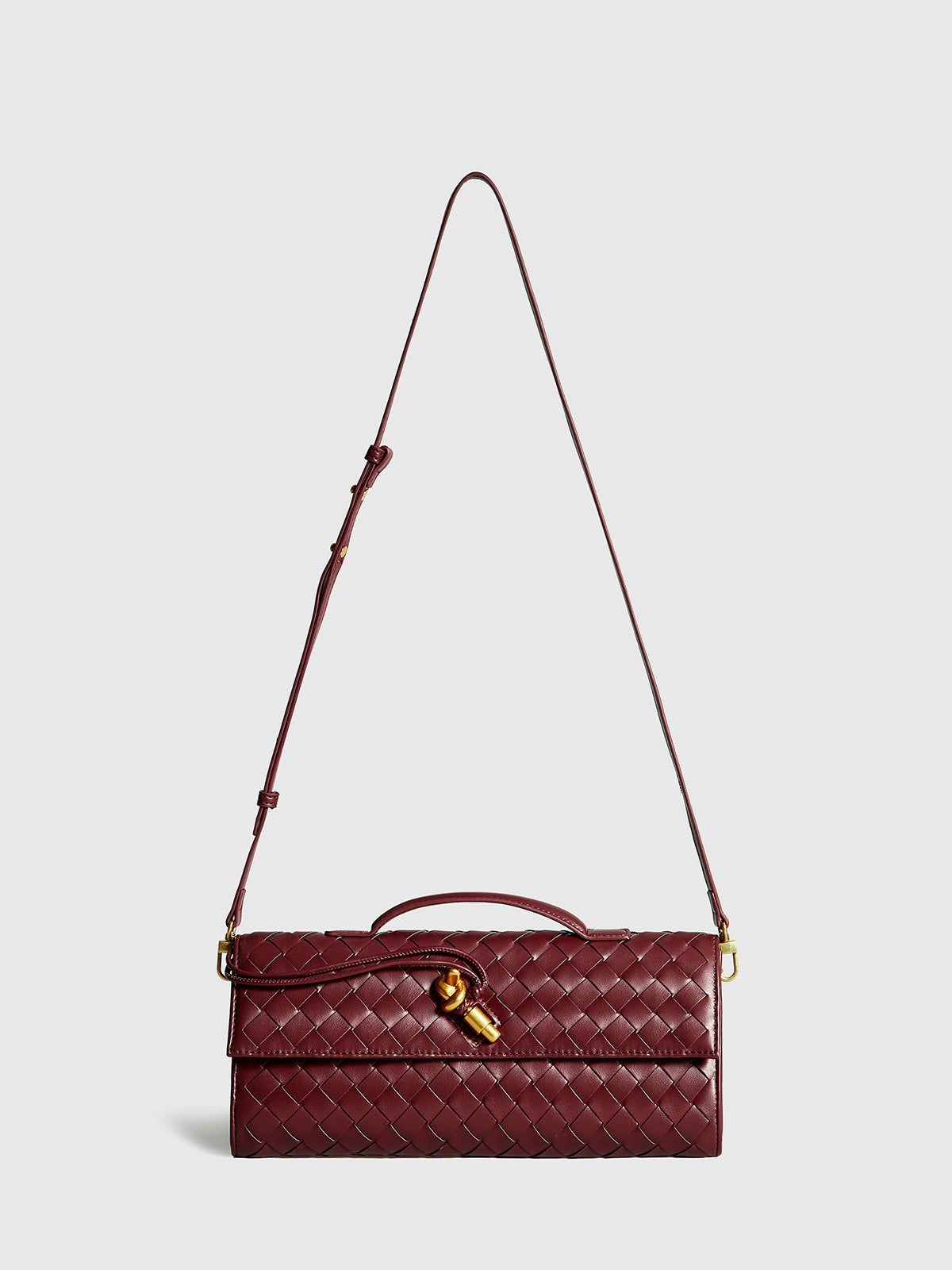 | Woven Flap Clutch and Shoulder Bag