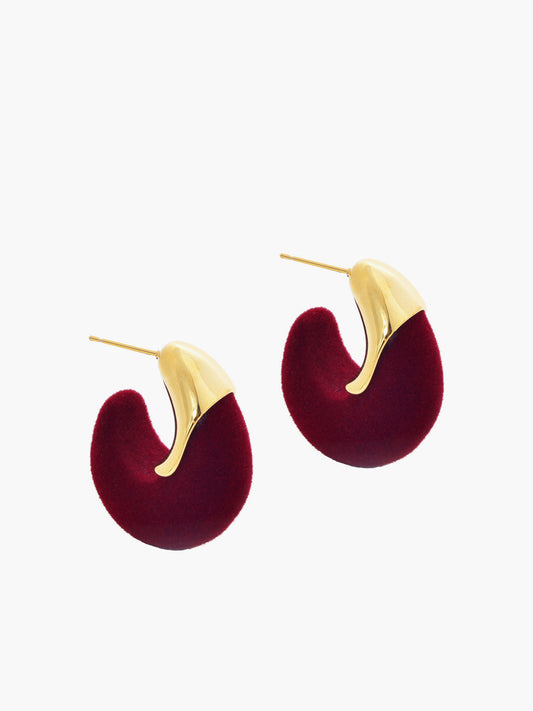 Flocked Hoop Earrings