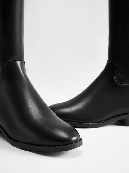 Straped Knee-High Knight Boots