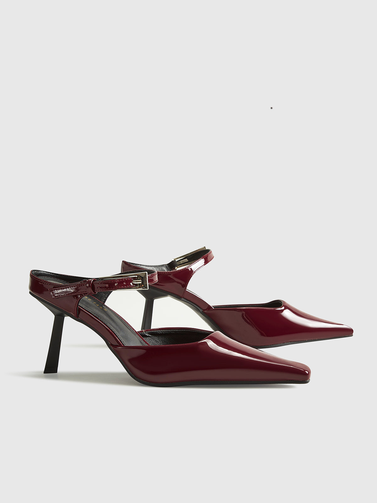 Pointed-Toe Kitten Heel Mules