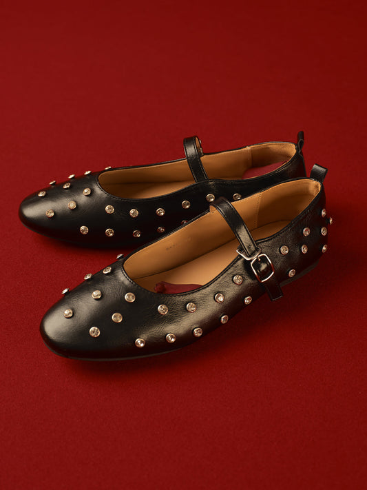 Buckle Strap Mary Jane Ballet Flats