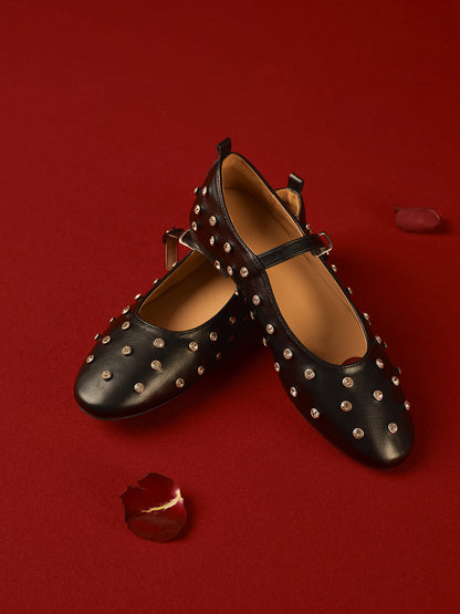 Buckle Strap Mary Jane Ballet Flats