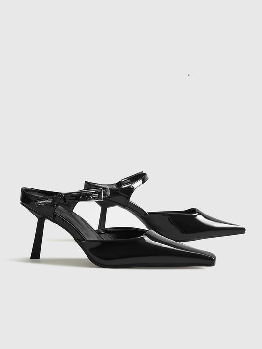 Pointed-Toe Slingback Heels