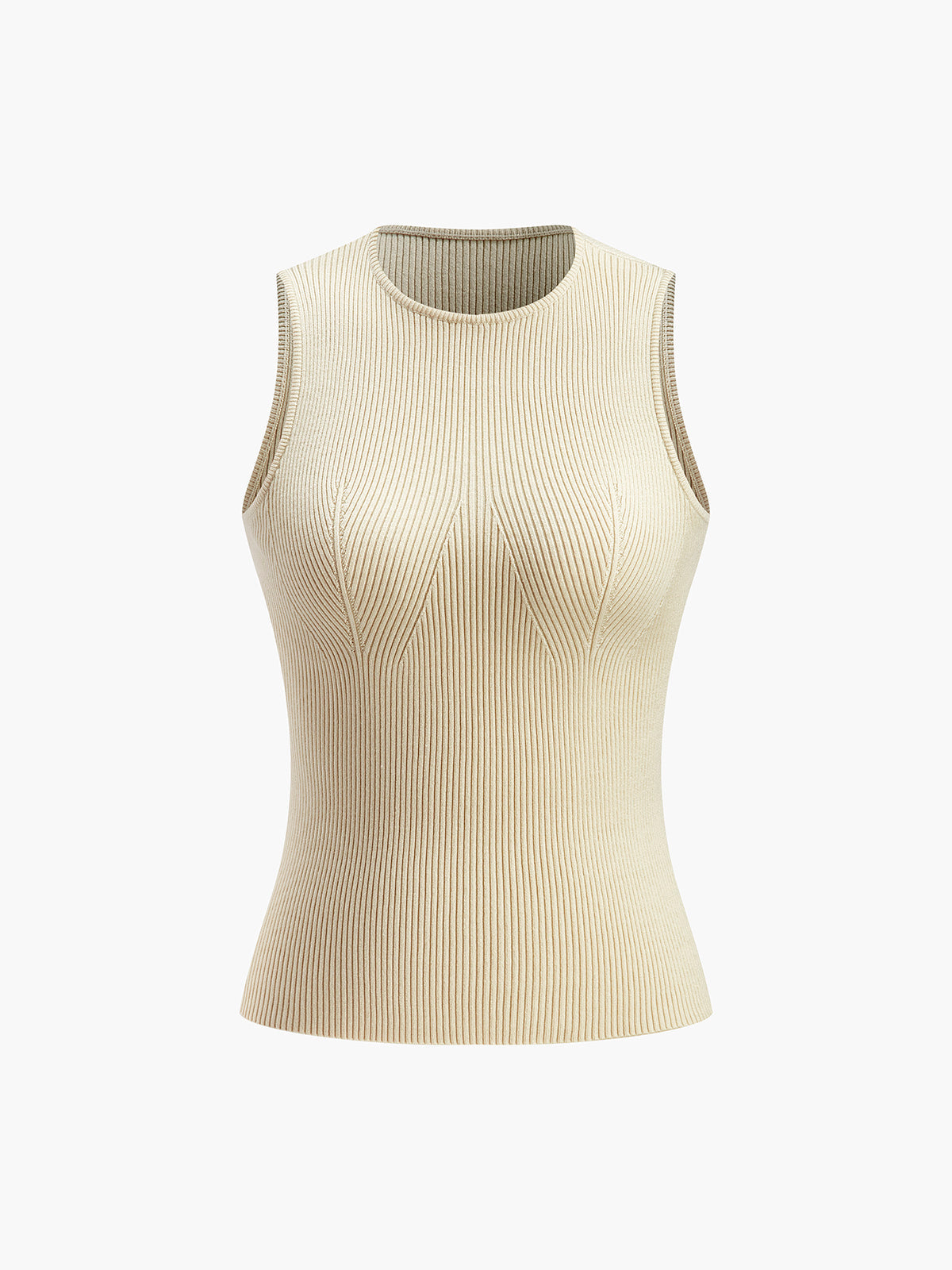 Women's Sleeveless Bodycon Ribbed Knit Tank Top – Slim Fit Summer Top