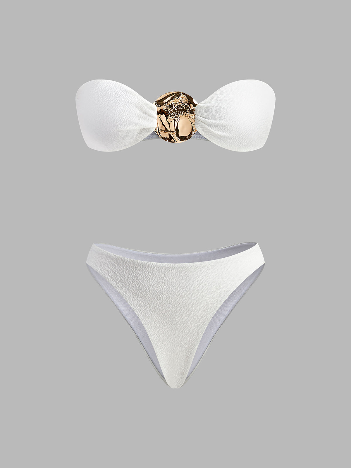 Gold Detail Bikini With Cover-Up